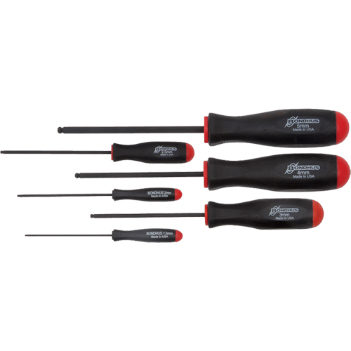 Ball Driver Screwdriver Sets - Metric, 6 Pcs. Fastek