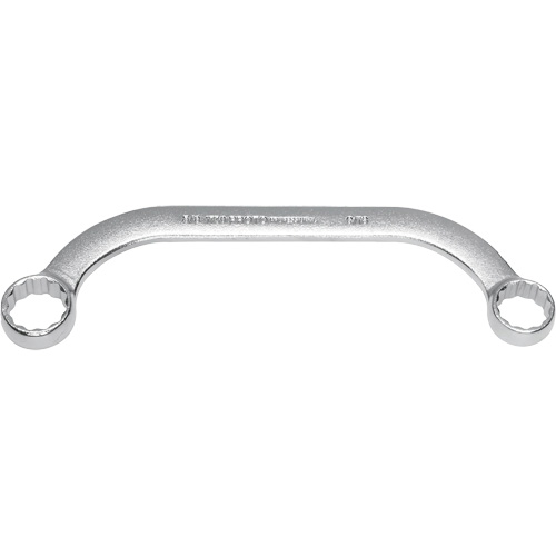 Box End Wrench, 12 Point, 5/8"/9/16", 15° Offset, Plain Finish Fastek