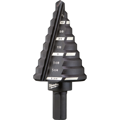 Foret &eacute;tag&eacute; no 5, 1/4" - 1-3/8", Incr&eacute;ments de 1/8", Acier rapide Fastek