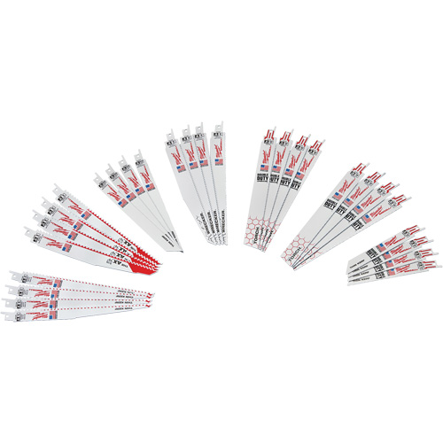 Jeu de lames de d&eacute;molition et &agrave; trait de scie &eacute;troit Sawzall Fastek