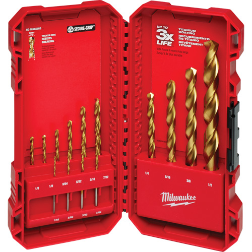 Thunderbolt&reg; Drill Bit Set, 14 Pieces, High Speed Steel Fastek