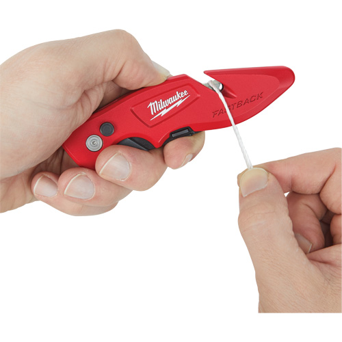 Fastback Flip Utility Knife, 2" Blade, Carbon Steel Blade, Metal Handle Fastek