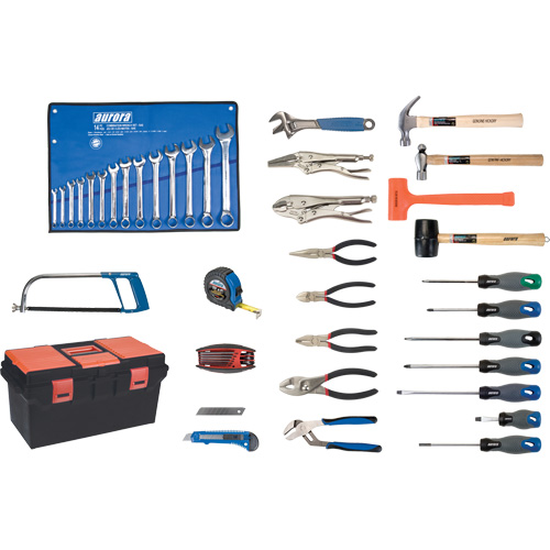 Deluxe Tool Set with Plastic Tool Box, 56 Pieces Fastek
