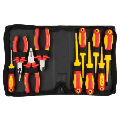 Insulated Tool Set, 1000 V, 10 Pcs Fastek