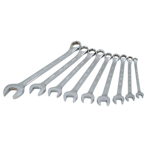 Wrench Set, Combination, 9 Pieces, Metric Fastek