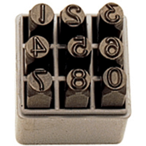 Number Hand Stamp Set, 9 Pieces Fastek