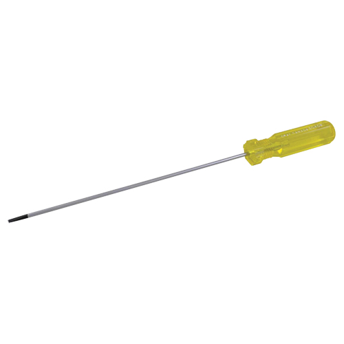 Electrician's Slotted Screwdriver, 1/8" Tip, Round, 6-1/2" L, Plastic Handle Fastek