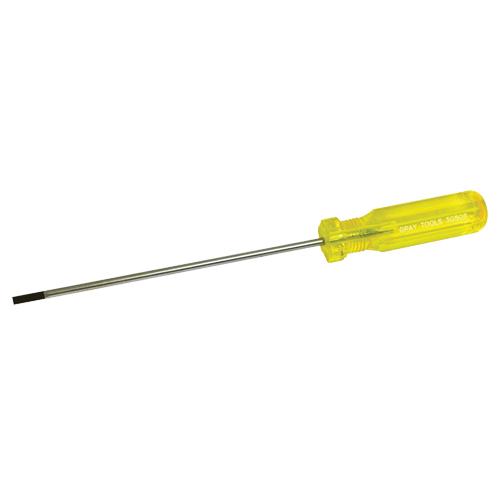 Tournevis &agrave; fente d'&eacute;lectricien, Tige de 5/32", Ronde, 9-1/2" lo, Prise en Plastique Fastek