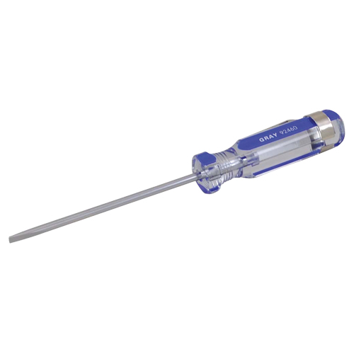 Tournevis &agrave; fente, Tige de 1/8", Ronde, 5-1/2" lo, Prise en Plastique Fastek