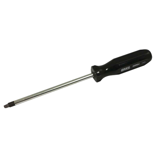 Square Screwdriver, #4 Tip, Round, 9-3/4" L, Plastic Handle Fastek
