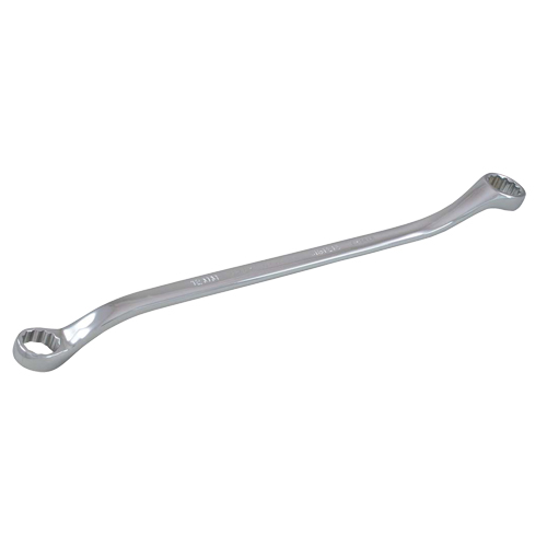 Box End Wrench, 12 Point, 8/9 mm, 15° Offset, Chrome Finish Fastek