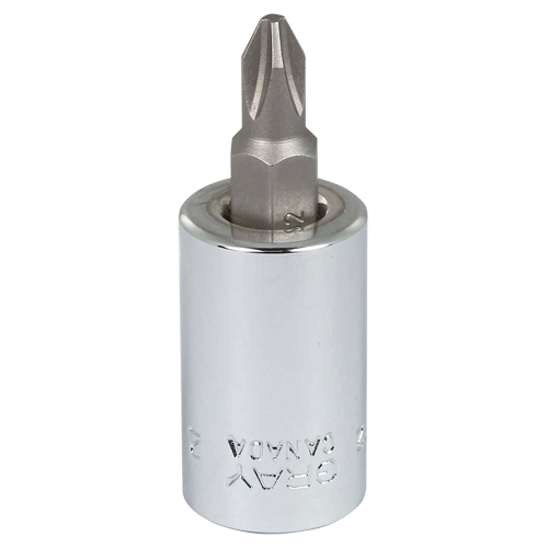 Head Socket, Phillips, #2 x 1.93" L, 3/8" Square Drive Drive Fastek