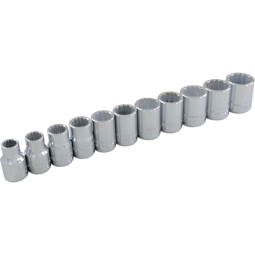 Socket Set, 11 Pcs, 3/8" Drive Size Fastek