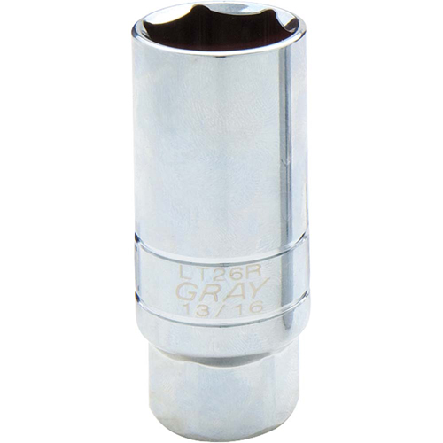 Spark Plug Socket, 3/8" Drive, 13/16" Socket, 1-1/10" L Fastek
