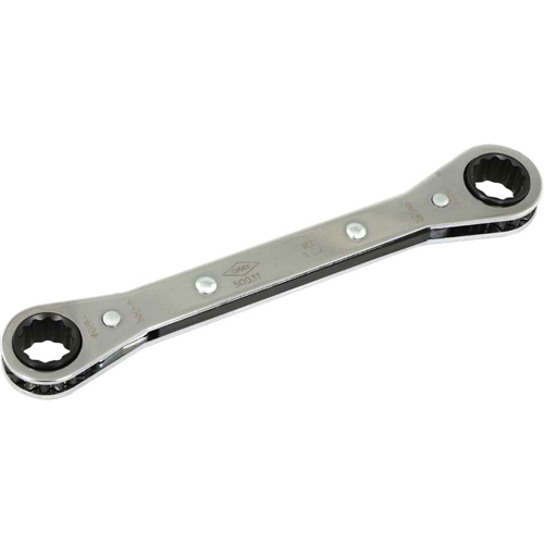 Flat Ratcheting Box Wrench  , 1/2" Drive, Plain Handle Fastek