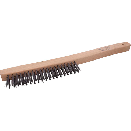 Long Handle Industrial-Duty Scratch Brush, Steel, 3 x 19 Wire Rows, 14" Long Fastek