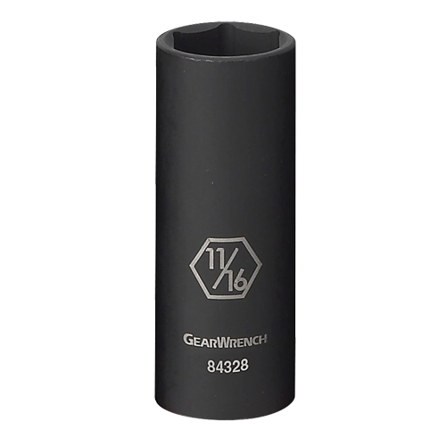 Douille, Chocs, 11/16", Prise 3/8", 6 pans, Profond Fastek