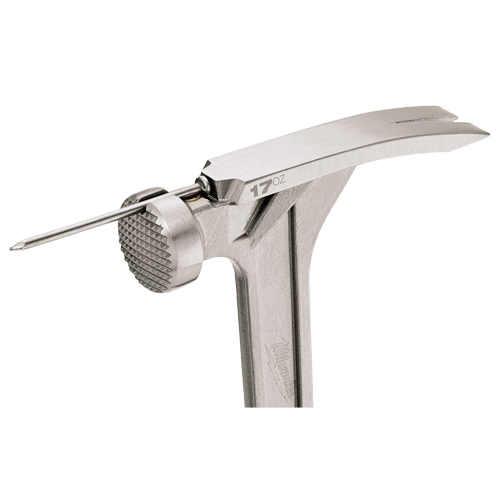 Marteau de charpente &agrave; face usin&eacute;e, 17 oz, Prise en Acier plein, 16-1/8" lo Fastek