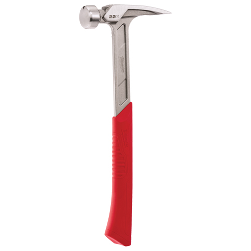 Smooth Face Framing Hammer, 22 oz., Solid Steel Handle, 15" L Fastek