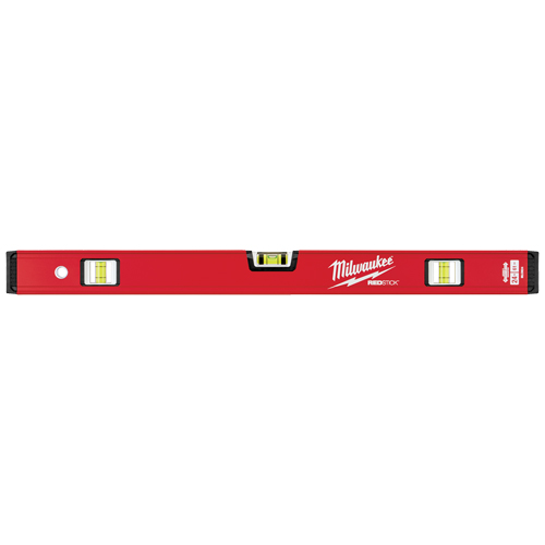 Redstick Compact Level, Box, 2' L, Steel, 3, Non-Magnetic Fastek