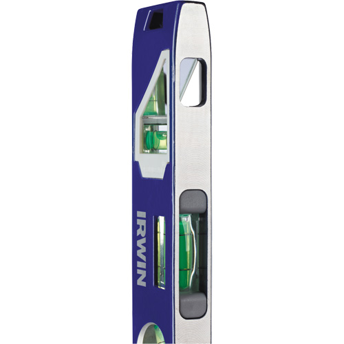 Niveau torpille robuste de s&eacute;rie 250, 9" lo, Aluminium, 4 fioles, Magn&eacute;tique Fastek