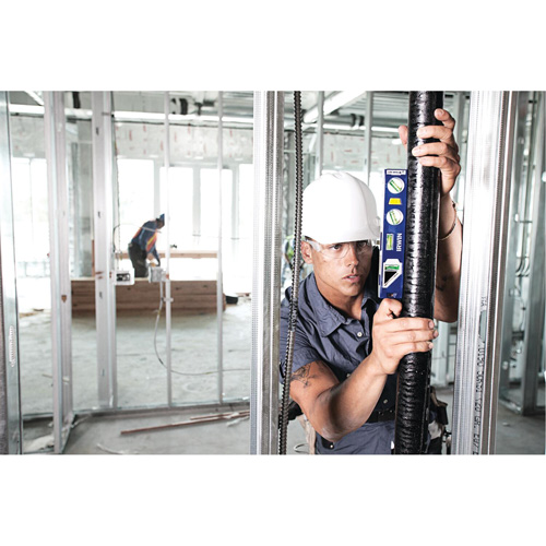 Niveau torpille robuste de s&eacute;rie 250, 9" lo, Aluminium, 4 fioles, Magn&eacute;tique Fastek