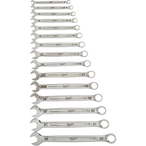 Wrench Set, Combination, 15 Pieces, Metric Fastek