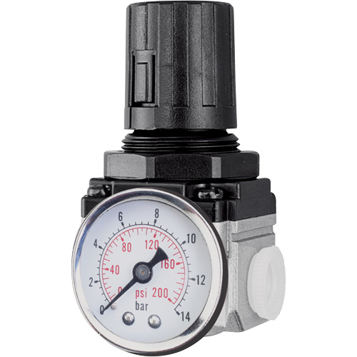 R&eacute;gulateur de d&eacute;bit d'air (manom&egrave;tre compris), 1/4" NPT, PSI max. de 220 PSI, Modulaire Fastek