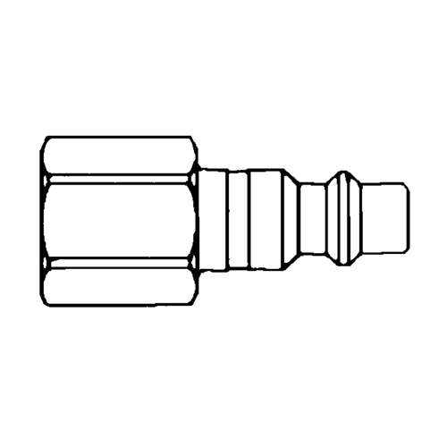 Quick Couplers - 1/2" Industrial, One Way Shut-Off - Plugs, 3/8" Fastek