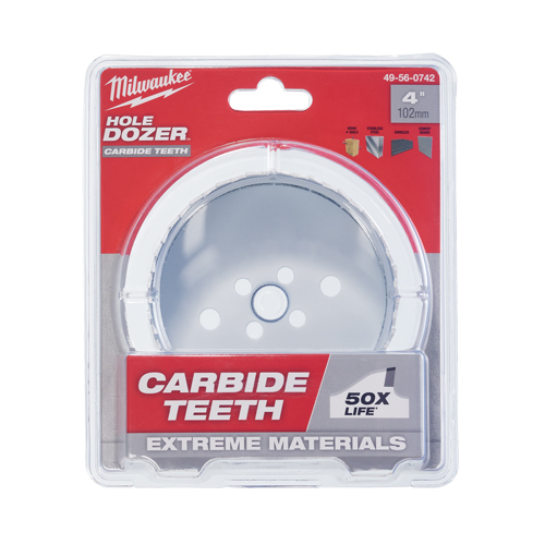 Scie &agrave; bouteur au carbure, 4", Profondeur de la coupe 1-31/50", Carbure Fastek