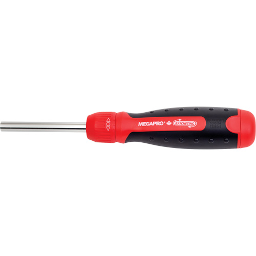 Ratcheting Tamperproof Screwdriver, 8-1/2" L, Cushion Grip Handle Fastek
