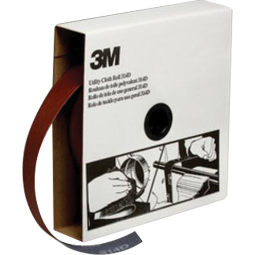 Rouleau de toile abrasive utilitaire, Oxyde d'aluminium, 1-1/2" la x 150' lo, Grain P400 Fastek
