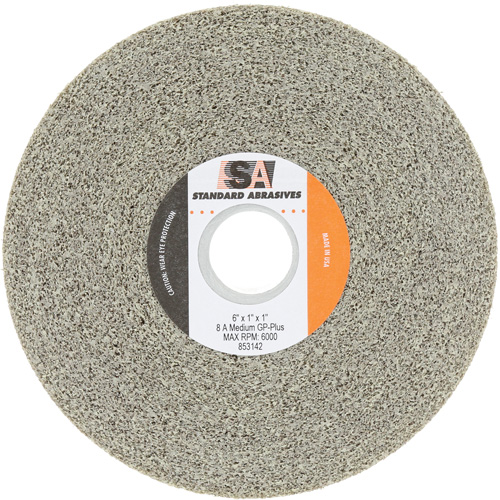 Standard Abrasives General Purpose Plus Wheel, 6" Dia., Medium Grit, Aluminum Oxide Fastek