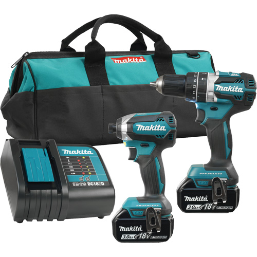 Ensemble de 2 outils avec moteur sans balai LXT, 18 V Fastek
