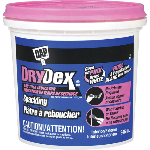 DryDex&reg; Spackling, 946 ml, Plastic Container Fastek