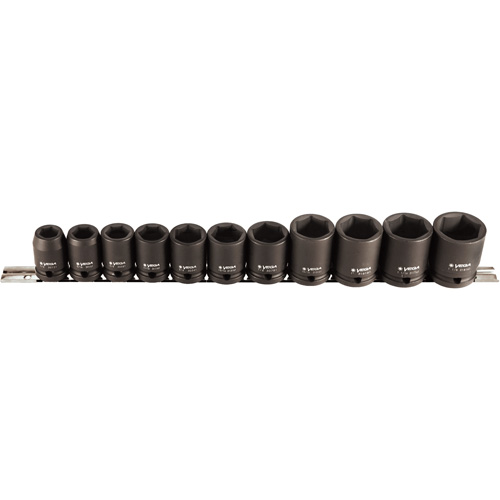 Socket Set, 11 Pcs, Impact, 1/2" Drive Size Fastek