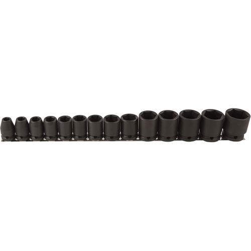 Socket Set, 14 Pcs, Impact, 1/2" Drive Size Fastek