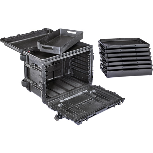 Gen 2 Mobile Tool Chest, 24" W, 6 Drawers, Black Fastek