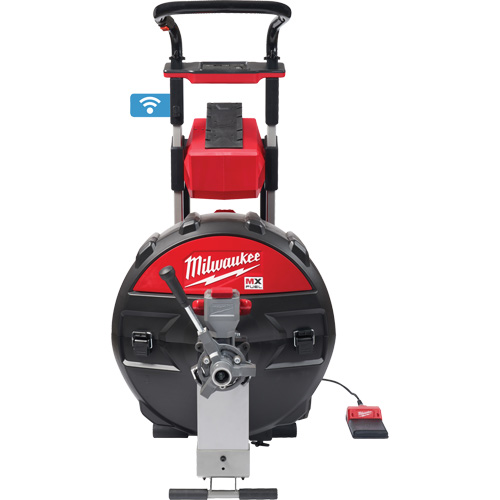 Machine &agrave; tambour d&eacute;gout MX Fuel avec PowerTredz, &eacute;lectrique, 5/8" x 100' et 3/4" x 100' Fastek