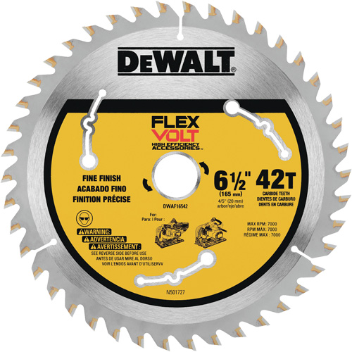 Lame TrackSaw FlexVolt, 6-1/2", 42 dents, Pour Bois Fastek