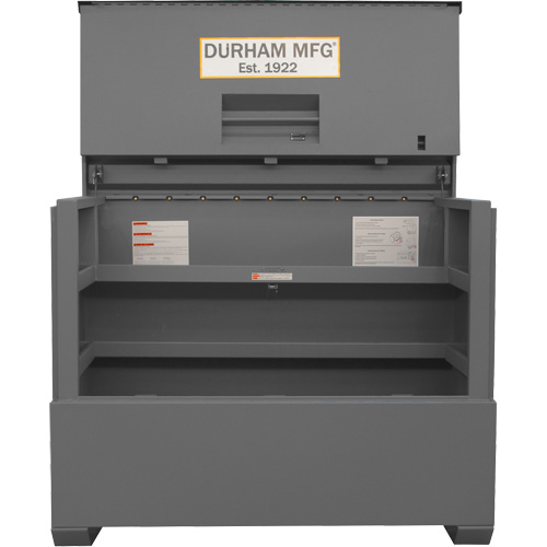 Piano Style Jobsite Storage Box, 60-1/2" W x 34-3/4" D x 49-3/8" H, Grey Fastek