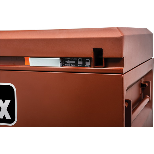 Site-Vault Chest, 72" x 24" x 30-3/4", Steel, Orange Fastek