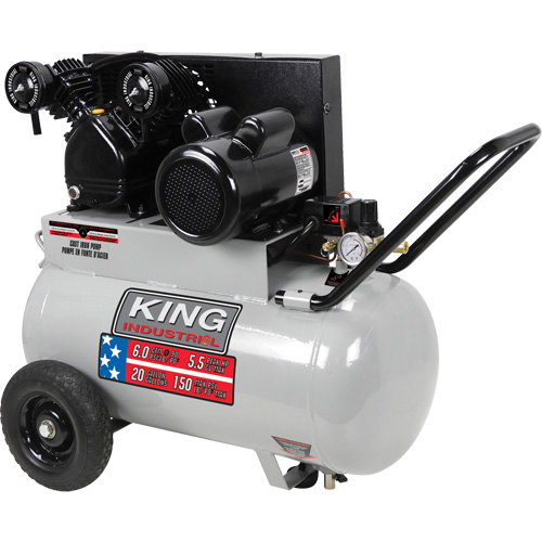 Air Compressor, Electric, 20 Gal. (24 US Gal), 150 PSI, 120/1/240/1 V Fastek