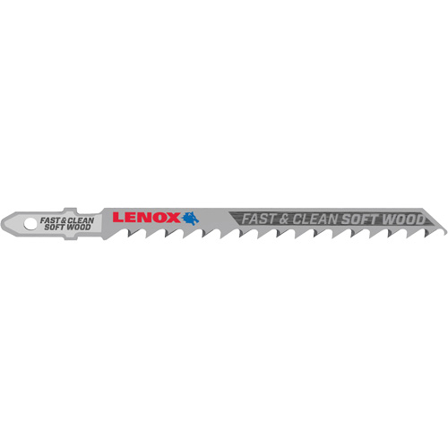 Clean Cutting Wood Jigsaw Blade, Bi-Metal, T-Shank, 4" L, 6 TPI Fastek