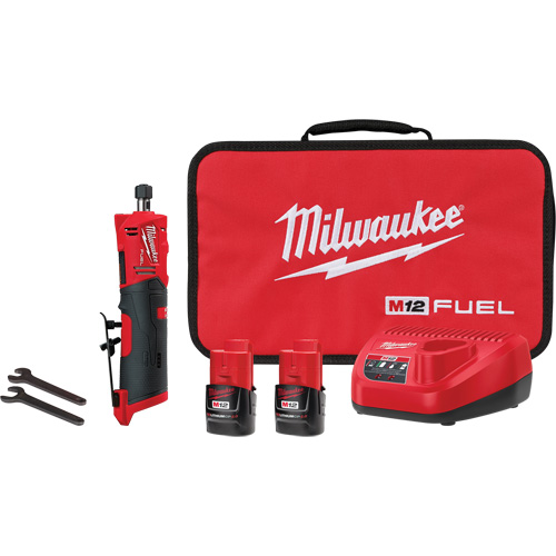 Trousse meuleuse droite M12 Fuel, 1/4" collet, 12 V, Lithium-ion Fastek