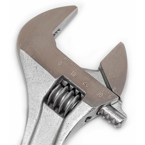 Cl&eacute; &agrave; molette — en boîte, 10" lo, la max. 1-5/16"/34 mm, Chrome Fastek