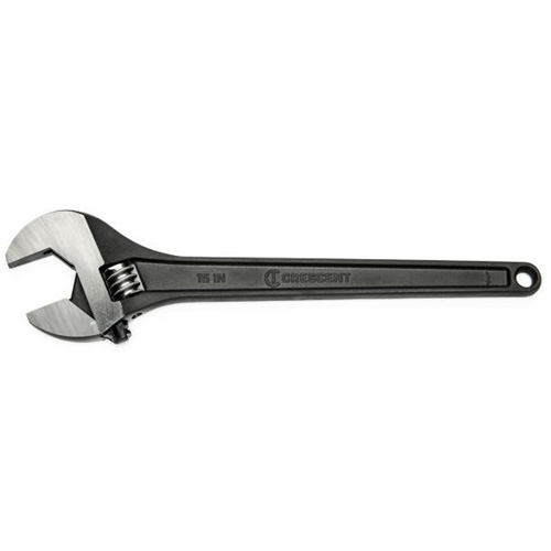 Adjustable Wrench, 15" L, 1-2/3" Max Width, Black Fastek