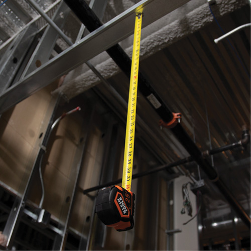 Magnetic Double-Hook Tape Measure, 25', Imperial Graduations Fastek