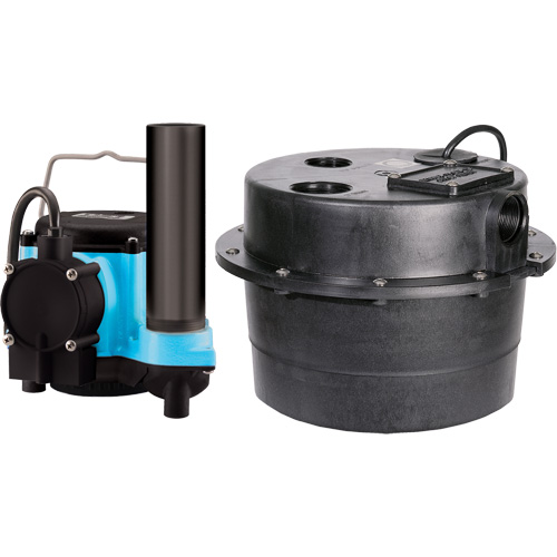 Drainosaur&reg; Sump Pump, 29 GPM, 115 V, 9 A, 1/3 HP Fastek