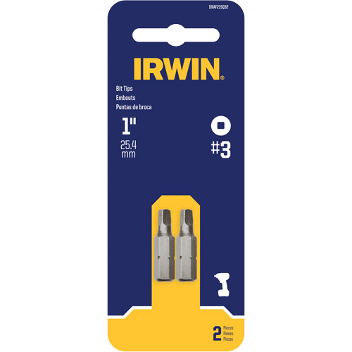 Insert Bits, Square, #3, 1/4" Drive Fastek